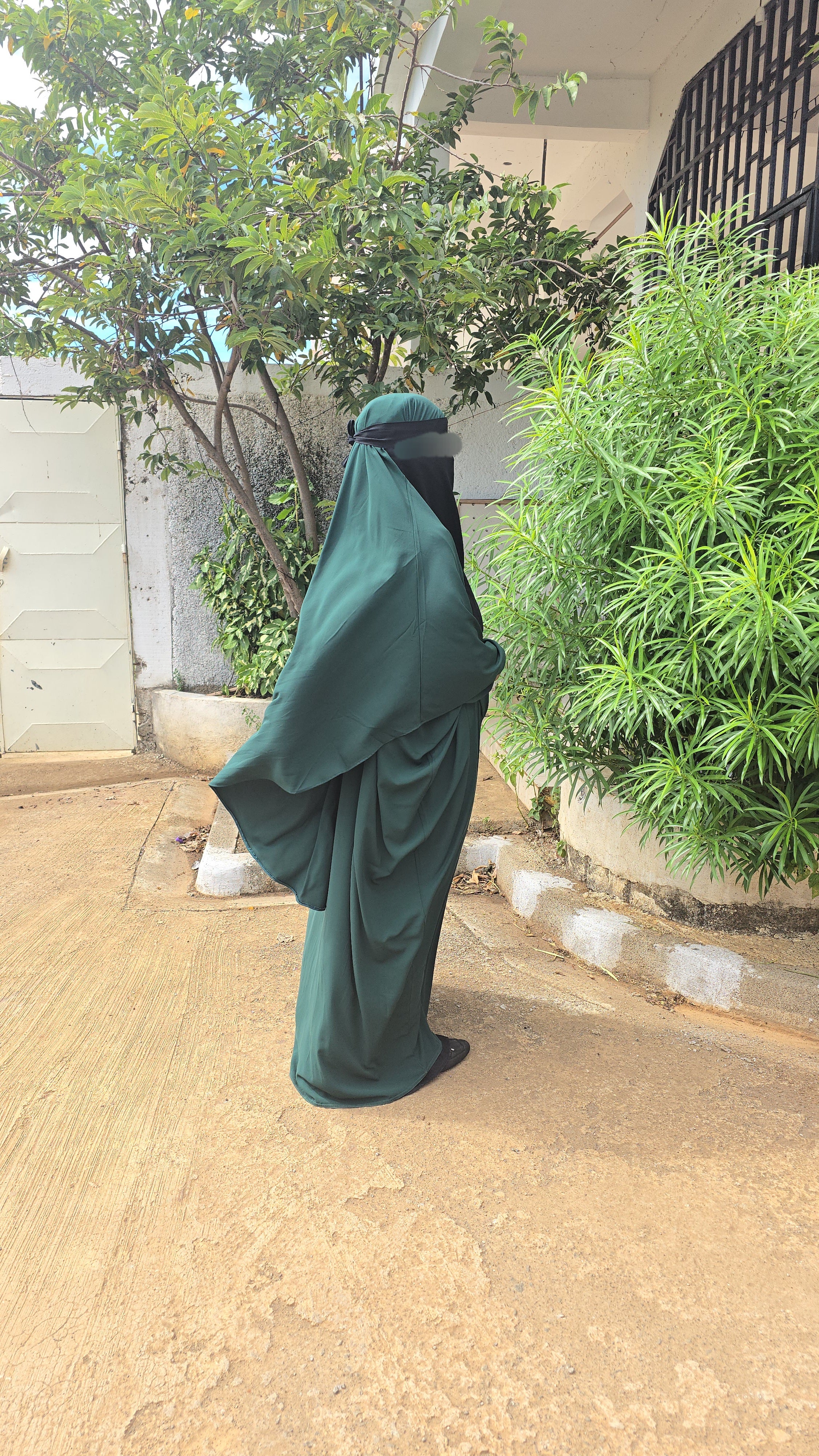 Ensemble Abaya semi-saoudienne + Khimar – Tissu Woolpeach Premium