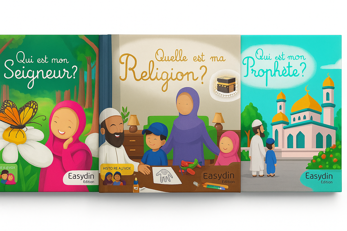 Les Fondamentaux de l’Islam pour Petits Musulmans – Pack de 3 Livres Édition Easydin