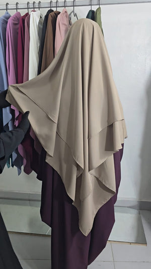 Khimar Médine 2 voiles - Moyen