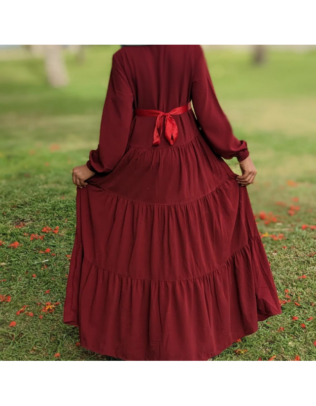 Abaya  Layanah Bordeaux