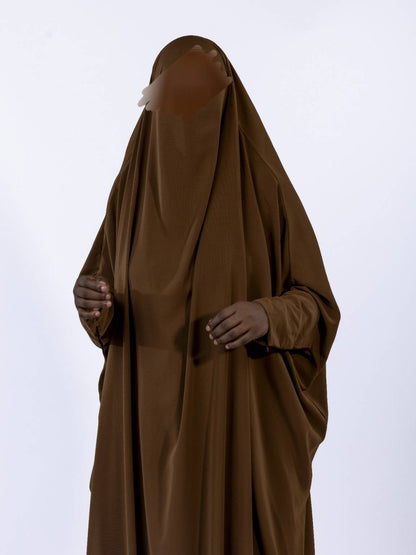 Jilbab 1 pièce Basic  – Tissu Woolpeach Premium